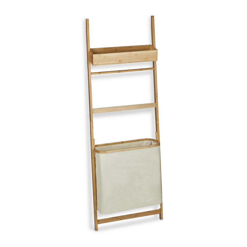 Relaxdays Freestanding Bamboo Ladder Towel Rack Wayfair.co.uk